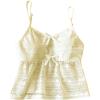 image:imageGirls Boho Bowknot Hollow Out Camisole Tops Spaghetti Strap V Neck Babydoll Crop TopApricot