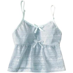 image:imageGirls Boho Bowknot Hollow Out Camisole Tops Spaghetti Strap V Neck Babydoll Crop TopLight Blue