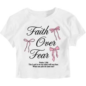 image:imageGirls Letter Bow Graphic Tees Short Sleeve Crewneck Cute Shirts for Teen Girls TrendyBlack and White