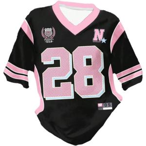 image:imageGirls Oversized Tshirts Number Graphic Jersey Shirts V Neck Short Sleeve Sports Tee Tops StreetwearPink With Black