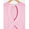 image:imageGirls 2 Packs Open Back Backless Tops Criss Cross Short Sleeve T Shirts Crewneck Casual TeesPink and White
