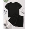image:imageGirls 2 Piece Outfits Cherry Bow Graphic Tee Shirt and Shorts Set Cute Summer OutfitsBlack