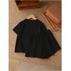 image:imageGirls 2 Piece Outfits Cherry Bow Graphic Tee Shirt and Shorts Set Cute Summer OutfitsGraphic Black