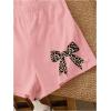 image:imageGirls 2 Piece Outfits Cherry Bow Graphic Tee Shirt and Shorts Set Cute Summer OutfitsMix Pink