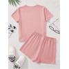 image:imageGirls 2 Piece Outfits Cherry Bow Graphic Tee Shirt and Shorts Set Cute Summer OutfitsPink