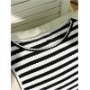 image:imageGirls 2 Piece Striped Summer Outfits Textured Knit Sleeveless Crop Tank Top and Shorts Matching SetBlack and White