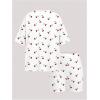 image:imageGirls 2 Piece Summer Outfits Cherry Graphic Tees and Biker Shorts Cute Clothing SetWhite