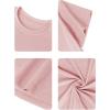 image:imageGirls 3 Pack Cartoon Graphic Tees Short Sleeve Crewneck Summer T Shirts Casual Cute Tee TopsBlack White Pink