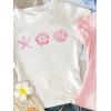 image:imageGirls 3 Packs Graphic Tees Vacation Hibiscus Top Crewneck Short Sleeve Cute Tops Summer Slim Fit T ShirtMulticolor Pink and Yellow