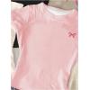image:imageGirls 3 Packs Graphic Tees Vacation Hibiscus Top Crewneck Short Sleeve Cute Tops Summer Slim Fit T ShirtPink Beige Black