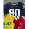 image:imageGirls 3 Packs Graphic Tees Vacation Hibiscus Top Crewneck Short Sleeve Cute Tops Summer Slim Fit T ShirtRed Yellow Blue