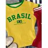 image:imageGirls 3 Packs Graphic Tees Vacation Hibiscus Top Crewneck Short Sleeve Cute Tops Summer Slim Fit T ShirtRed Yellow Blue