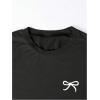 image:imageGirls 3 Packs Short Sleeve Ruched T Shirt Crewneck Slim Fit Basic Tee Tops Summer ClothesRed Black Brown