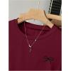 image:imageGirls 3 Packs Short Sleeve Ruched T Shirt Crewneck Slim Fit Basic Tee Tops Summer ClothesRed Black Brown