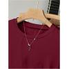 image:imageGirls 3 Packs Short Sleeve Ruched T Shirt Crewneck Slim Fit Basic Tee Tops Summer ClothesRed Blue Grey