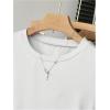 image:imageGirls 3 Packs Short Sleeve Ruched T Shirt Crewneck Slim Fit Basic Tee Tops Summer ClothesSolid Multicolor