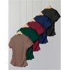 image:imageGirls 5 Packs T Shirts Short Sleeve Ruched Tee Tops Summer Fitted Crewneck Basic TopBrown Green Red Blue Black