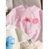 image:imageGirls Bow Cherry Graphic Tees Short Sleeve Crewneck Cute T Shirts Tops for Teens Summer TopsBeige White Pink