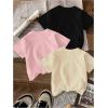 image:imageGirls Bow Cherry Graphic Tees Short Sleeve Crewneck Cute T Shirts Tops for Teens Summer TopsBlack Beige Pink