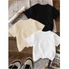 image:imageGirls Bow Cherry Graphic Tees Short Sleeve Crewneck Cute T Shirts Tops for Teens Summer TopsBlack Beige White