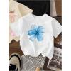image:imageGirls Bow Cherry Graphic Tees Short Sleeve Crewneck Cute T Shirts Tops for Teens Summer TopsBlack Beige White
