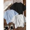 image:imageGirls Bow Cherry Graphic Tees Short Sleeve Crewneck Cute T Shirts Tops for Teens Summer TopsBlack White Blue