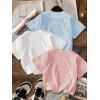 image:imageGirls Bow Cherry Graphic Tees Short Sleeve Crewneck Cute T Shirts Tops for Teens Summer TopsFloral Multicolor