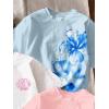 image:imageGirls Bow Cherry Graphic Tees Short Sleeve Crewneck Cute T Shirts Tops for Teens Summer TopsPink Blue White