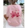 image:imageGirls Bowknot Letter Graphic Tee Round Neck Short Sleeve Cute Tops Loose T ShirtPink