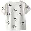 image:imageGirls Bowknot Letter Graphic Tshirt Short Sleeve Crew Neck Cute Summer Tee TopsBlack Bow White
