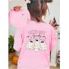 image:imageGirls Bowknot Letter Graphic Tshirt Short Sleeve Crew Neck Cute Summer Tee TopsLight Pink