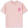 image:imageGirls Cute Letter Graphic Short Sleeve T Shirt Crewneck Drop Shoulder Going Out Top