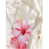 image:imageGirls Floral Graphic Crop Tops Tees Short Sleeve Crewneck Cute Slim Fit T Shirt Summer TopsFloral White