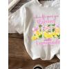 image:imageGirls Graphic Tee Shirt Short Sleeve Round Neck Preppy Casual Trendy Cute Summer TopsFloral White