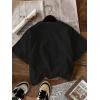 image:imageGirls Graphic Tee Shirt Short Sleeve Round Neck Preppy Casual Trendy Cute Summer TopsGraphic Letter Black