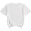image:imageGirls Graphic Tee Shirt Short Sleeve Round Neck Preppy Casual Trendy Cute Summer TopsWhite and Pink