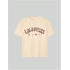 image:imageGirls Graphic Tees Short Sleeve Crewneck T Shirts Casual Summer Tops Cute Preppy ClothesApricot Beige