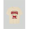 image:imageGirls Graphic Tees Short Sleeve Crewneck T Shirts Casual Summer Tops Cute Preppy ClothesApricot and Red