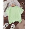image:imageGirls Jersey Shirts Color Block Number Graphic Tees Short Sleeve Crew Neck Sports T ShirtGreen