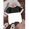image:imageGirls Jersey Shirts Color Block Number Graphic Tees Short Sleeve Crew Neck Sports T ShirtMulticolor