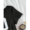 image:imageGirls Number Graphic Tees Y2k Short Sleeve Scoop Neck Summer Crop T ShirtsBlack