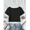 image:imageGirls Number Graphic Tees Y2k Short Sleeve Scoop Neck Summer Crop T ShirtsBlack