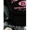 image:imageGirls Off The Shoulder Letter Graphic Tees Short Sleeve Ruched Bowknot T Shirts Cute Crop TopsBlack and Pink
