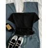 image:imageGirls Off The Shoulder Letter Graphic Tees Short Sleeve Ruched Bowknot T Shirts Cute Crop TopsBlack and Pink