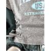 image:imageGirls Off The Shoulder Letter Graphic Tees Short Sleeve Ruched Bowknot T Shirts Cute Crop TopsGrey