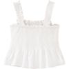 image:imageGirls Shirred Frill Flared Tank Top Sleeveless Slim Fit Summer Crop TopsWhite