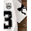 image:imageGirls Y2K Letter Bow Graphic Tee Shirt Crewneck Short Sleeve Cute Going Out TopsBlack and White