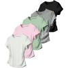 White Pink Green Grey Black