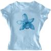image:imageGirls Floral Graphic Crop Tops Tees Short Sleeve Crewneck Cute Slim Fit T Shirt Summer TopsHibiscus Blue
