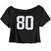 image:imageGirls Number Graphic Tees Y2k Short Sleeve Scoop Neck Summer Crop T ShirtsBlack